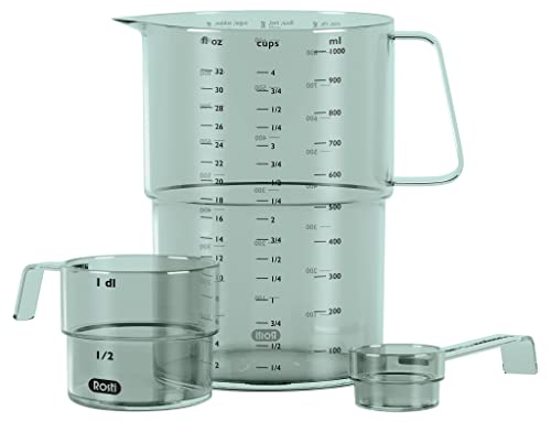 Rosti Mensura Messbecher-Set aus SAN-Kunststoff, 3er-Set, Nordic Green