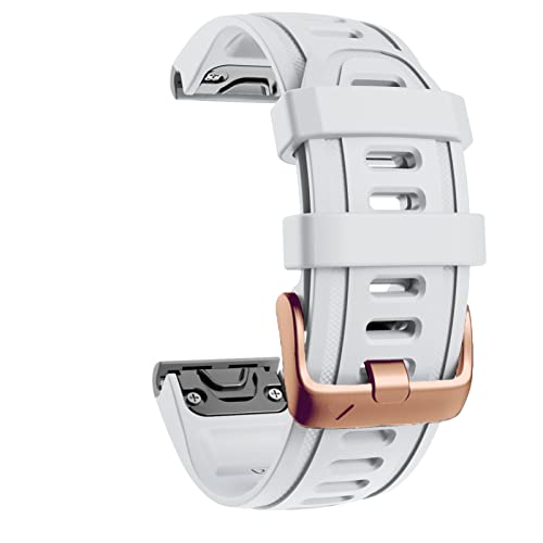 IOTUP 20mm Sport Silikon Armband für Garmin Fenix 6X 6 6S Pro 5X 5S Plus Rose gold Schnalle EasyFit Quick Release Handgelenk strap Correa, 20mm Fenix 6SPro, Achat