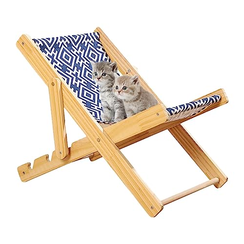 Katzen Sisal Stuhl ?Katzen Sisal Bett | Katzen Hängematte Stuhl | Katzenstuhl Lounge | 4 Stufig Höhenverstellbares Katzenhängematte | Mini-Loungesessel Aus Massivem Holz Für Hunde, Katzen