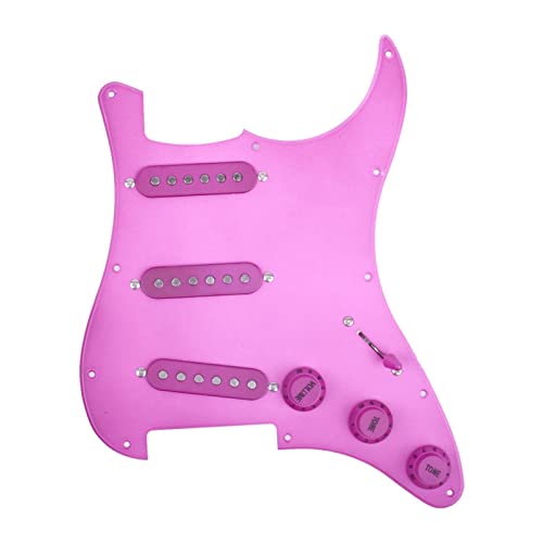 Geladenes Gitarren-Pickguard Rosa E-Gitarrengarder SSS. Gitarre Panel E-Gitarren-Cover-Gitarren-Zubehör