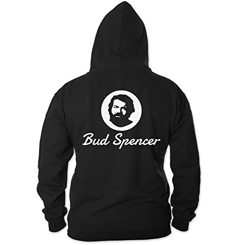 Bud Spencer Herren Official Logo Zipper (schwarz) (XL)