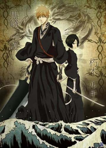 HfmQuisutron Jigsaw Puzzle 1000 Stücke Anime Kurosaki Poster Farbe Fähigkeit Spiel Für Die Ganze Familie Erwachsene Zq147Wk