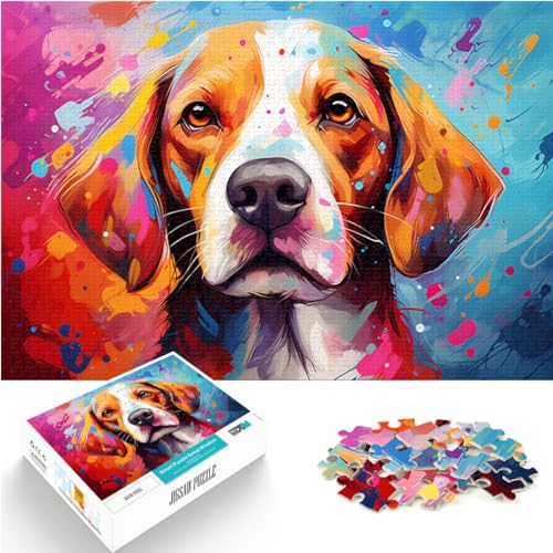 Puzzles Lernspiele Tier-Beagle-Puzzle 1000-teiliges Puzzle für Erwachsene Holzpuzzle Einzigartige Geburtstags 1000 Teile (50 x 75 cm)