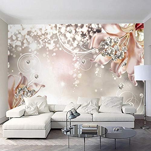 XLMING Dreidimensionale Schmuckblumen Küche Esszimmer Arbeitszimmer Wohnzimmer TV Hintergrund Wand 3D Tapete-430cm×300cm