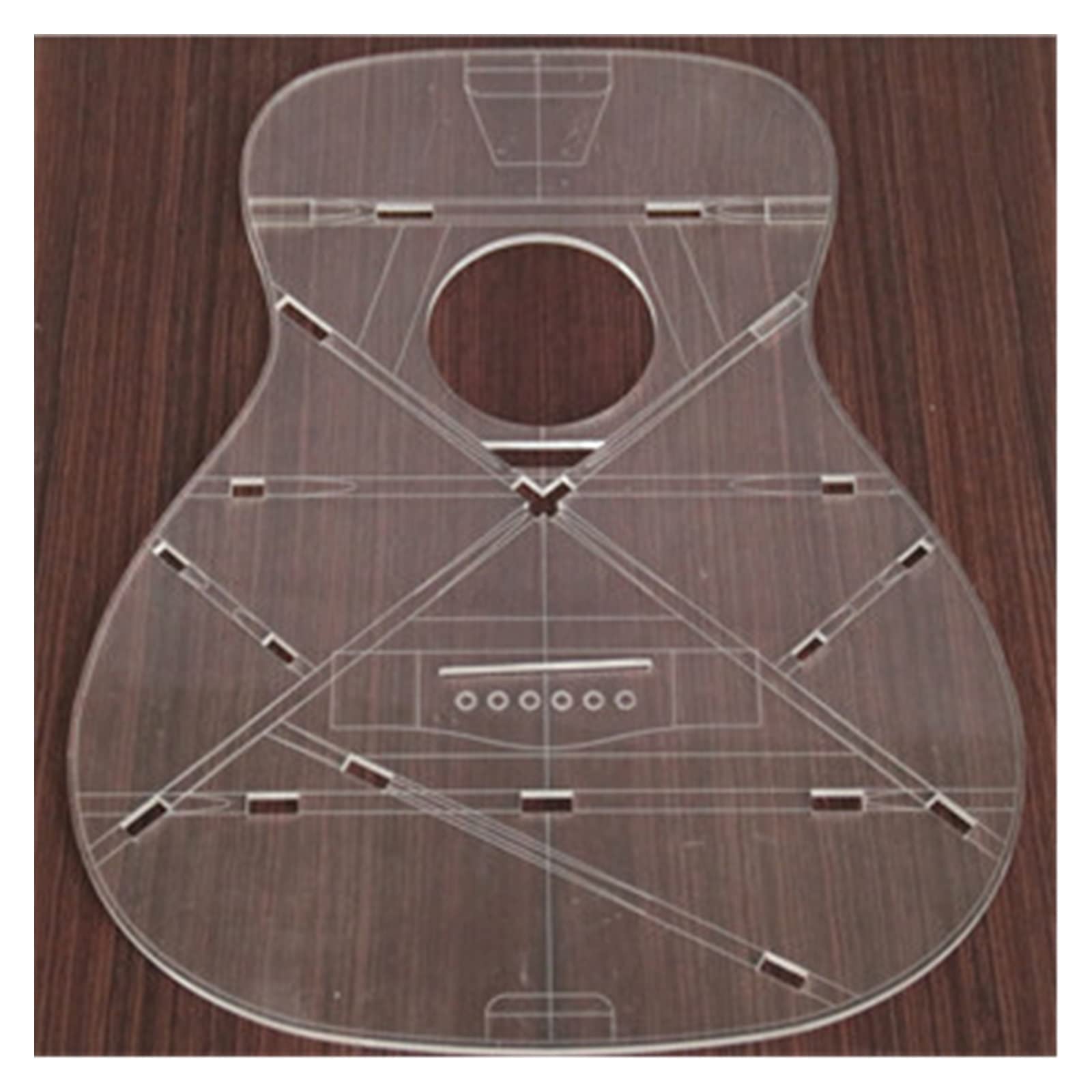 32-Zoll-Gitarre Transparente Schablone Gitarrenherstellung Formen Aussehen Schallloch Schallstrahl Positionskarte werkzeuge zur reparatur von gitarren