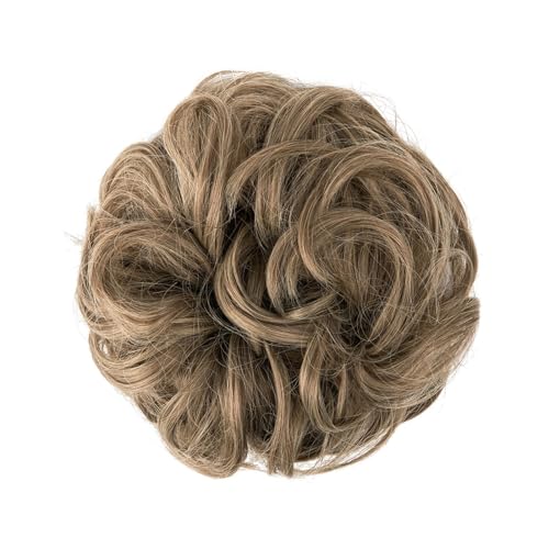 Haarteil Unordentlicher synthetischer Haarknoten for den täglichen Gebrauch, Chignon-Scrunchies, gefälschtes Haarband, Zopf, elastisches Haarteil, Schwanz for Frauen H9 Haarverlängerung(86-10)