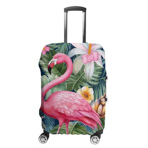 CSGJMYGS Reisegepäckabdeckung, elastisch, waschbar, modisch, kratzfest, Flamingo-Blumenmuster, Koffer-Schutz, passend für 45,7 - 81,3 cm Gepäck, Stil-2, XL