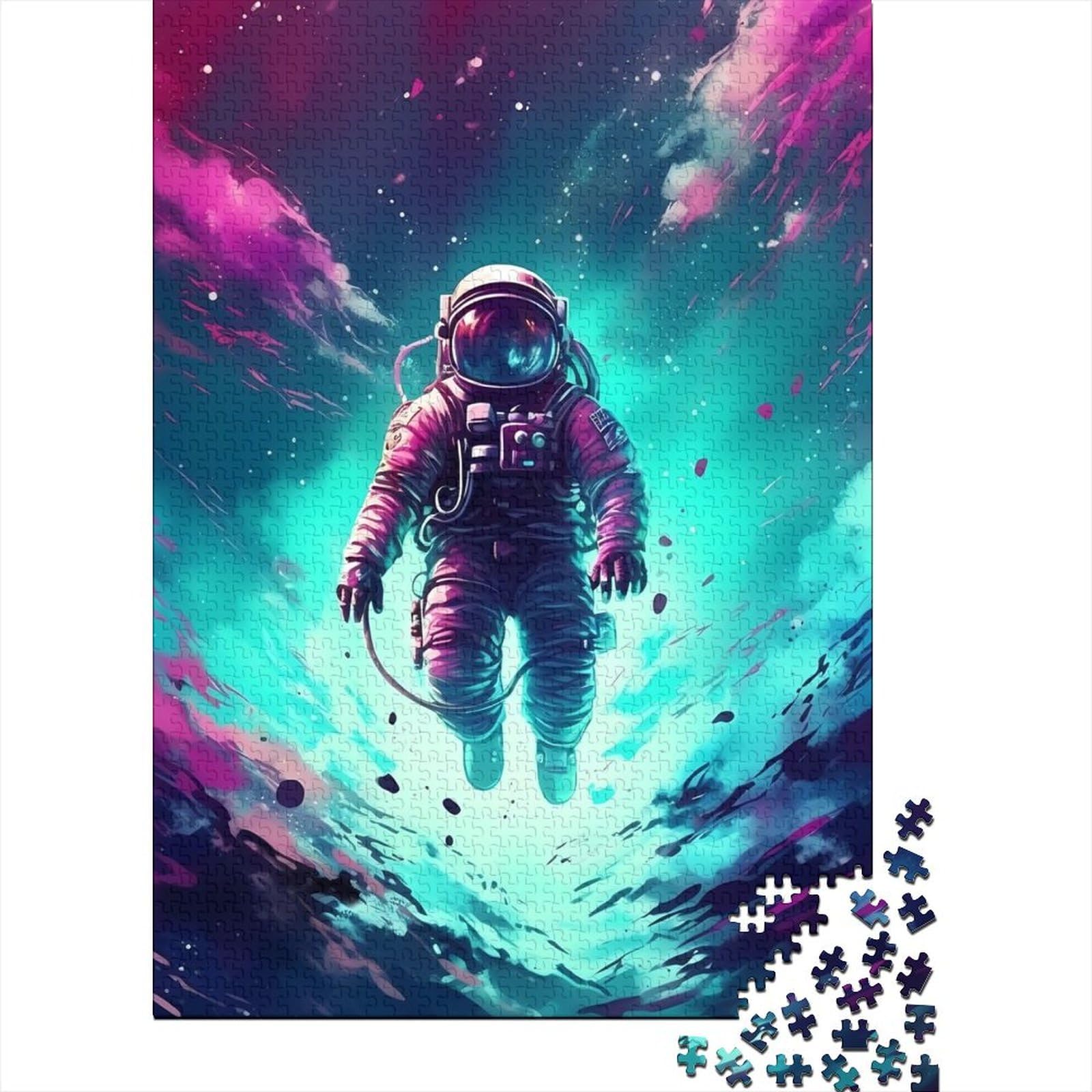 500-teiliges Puzzle für Erwachsene und Jugendliche, Astronauten-Kosmonauten-Puzzle für Erwachsene und Jugendliche von Stress Reliever Staycation Kill Time, 52 x 38 cm