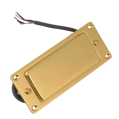 Silber/Schwarz/Gold E-gitarre Mini Humbucker Pickup Set Sealed Fit E-gitarre Zubehör e gitarren tonabnehmer (Color : Gold)