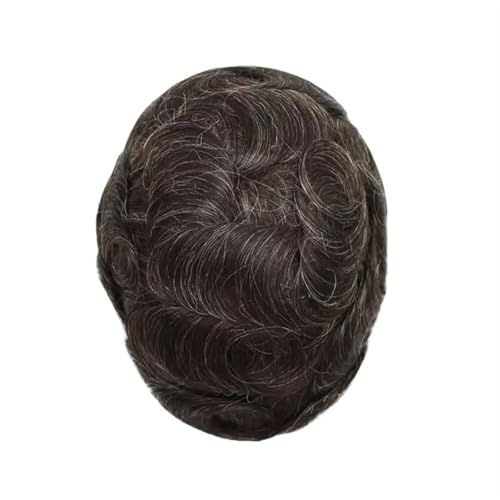 Männer Toupet 0,03 mm Untra dünne Haut Männerhaar-Toupet Männer Prothese Kapillare Remy Menschenhaar Natürliche Herrenperücken Protese Capilar Masculina Perücken Toupet Haar(220#)