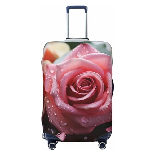 CSGJMYGS Love Rose Gepäckhüllen für Koffer, waschbar, modisch, dehnbar, kratzfest, passend für 45,7 - 81,3 cm (18-32 Zoll) Gepäck, XL, Schwarz, XL, Schwarz , XL