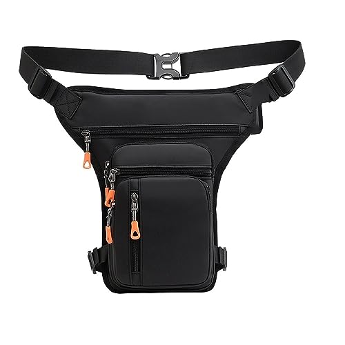 Beintasche Herren Motorrad Drop Bein Taille Taschen wasserdichte Bein Seite Tasche Gürtel Hüfte Bum Gepäck Fahrt Pack Geldbörse Fanny Pack Tasche Moto accesorios Motorrad Beintasche(Color:Black-01)