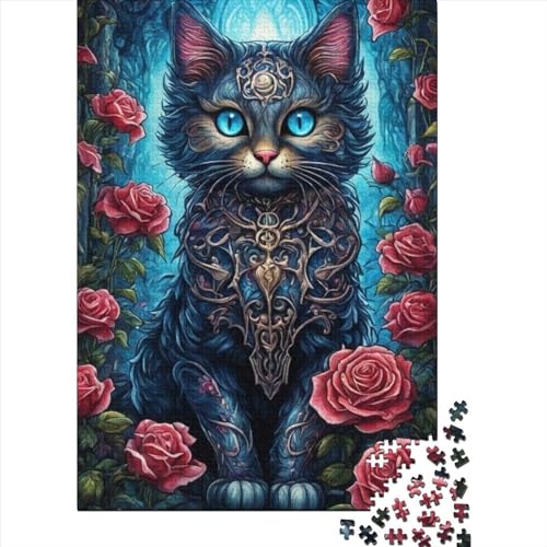 1000-teiliges Puzzle für Erwachsene, Kunst, Katzen-Puzzle, Puzzles für Erwachsene und Teenager, Stressabbau, Urlaub zu Hause, Zeit totschlagen (Größe: 75 x 50 cm)