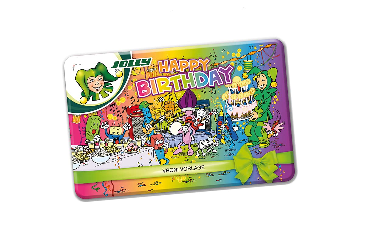 JOLLY 24er Happy Birthday Edition - Buntstifte Delta - dein Name auf deinen Stiften - Namensgravur - Bruchsicher - mit Neonfarben, Gold und Silber - Made in Austria