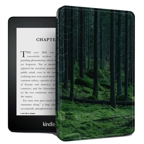 Hülle Für Kindle Für Kindle Voyage 2014 Cover - Pu-Leder Smart Schutzhülle Mit Auto Wake/Sleep Für Kindle Voyage E-Reader - Deep In The Forest