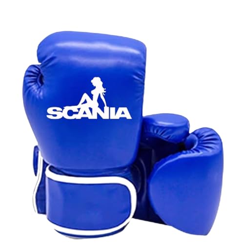 RYNDEX Boxhandschuhe Sc.an.ia, Boxsack Punchinghandschuhe, Boxhandschuhe für Muay Thai und Verwandten Kampfsportarten, Stabilität(Blue,10OZ)