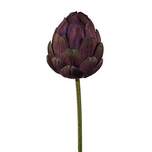 wohnfuehlidee Kunstblume Artischocke, 2er Set, Farbe aubergine, Höhe ca. 85 cm