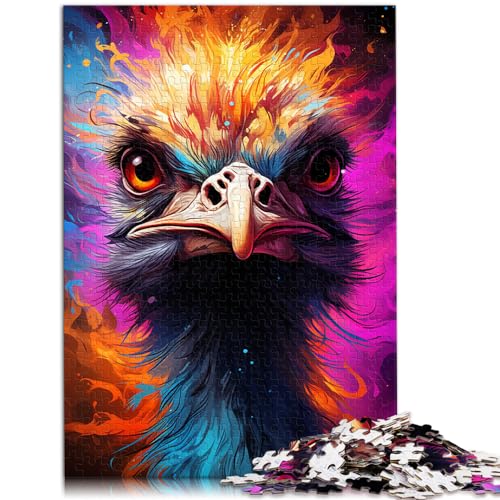 Puzzles Geschenk Mysteriöse Malerei Straußenpuzzles für Erwachsene 1000-teiliges Holzpuzzle Familienspiel Stressabbau Schwieriges Herausforderungspuzzle 1000 Teile (50 x 75 cm)