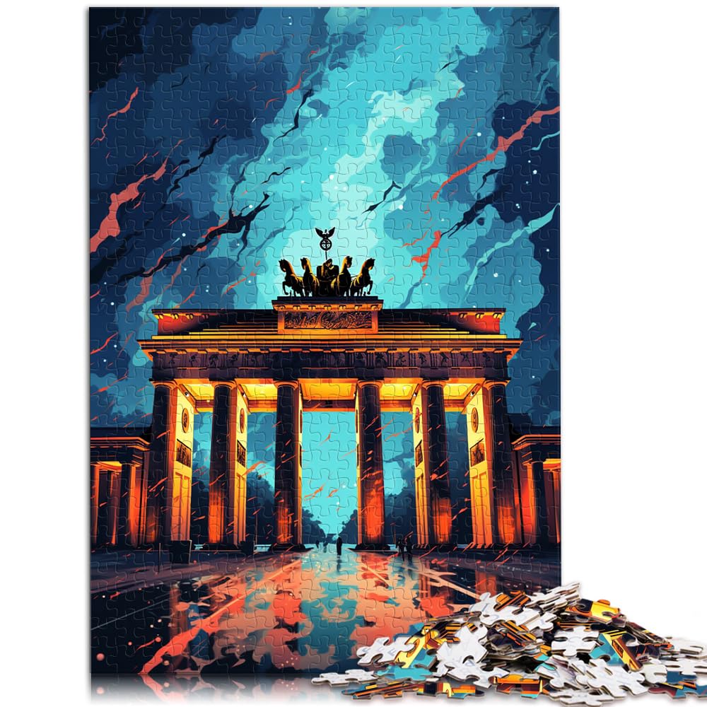 Puzzle für Puzzle, Bunte Gebäude, 1000-teiliges Puzzle für Erwachsene, Holzpuzzle mit passendem Poster und Wissensblatt, 1000 Teile (50 x 75 cm)