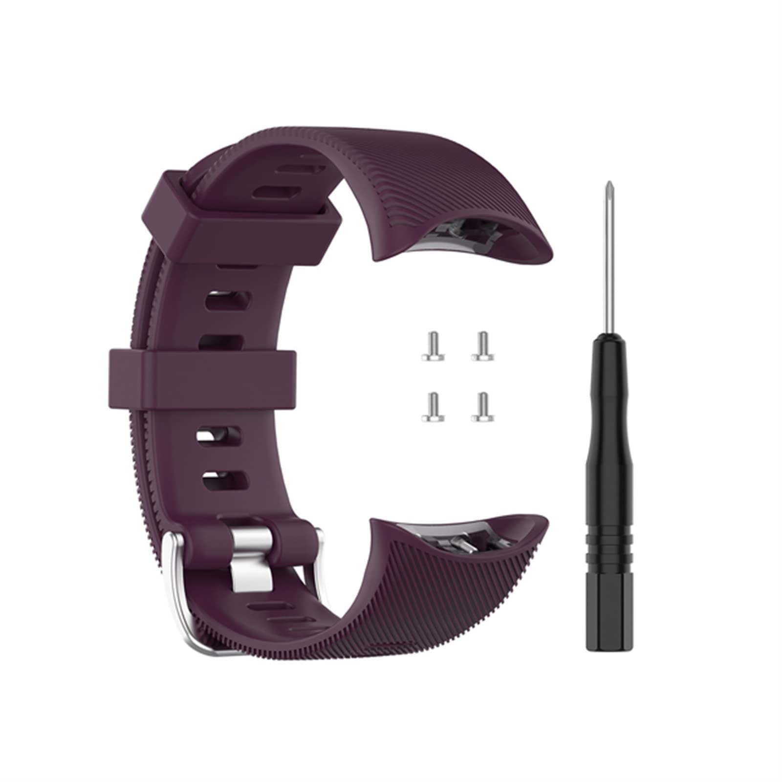 LOUPKC MINGSHAN Neuer Armbandersatz, kompatibel mit F 45S, weichem Sport-Silikon-Smartwatch-Armband, Gürtel mit Werkzeug, Armband-Zubehör(Color:Deep Purple,Size:Forerunner 45s)