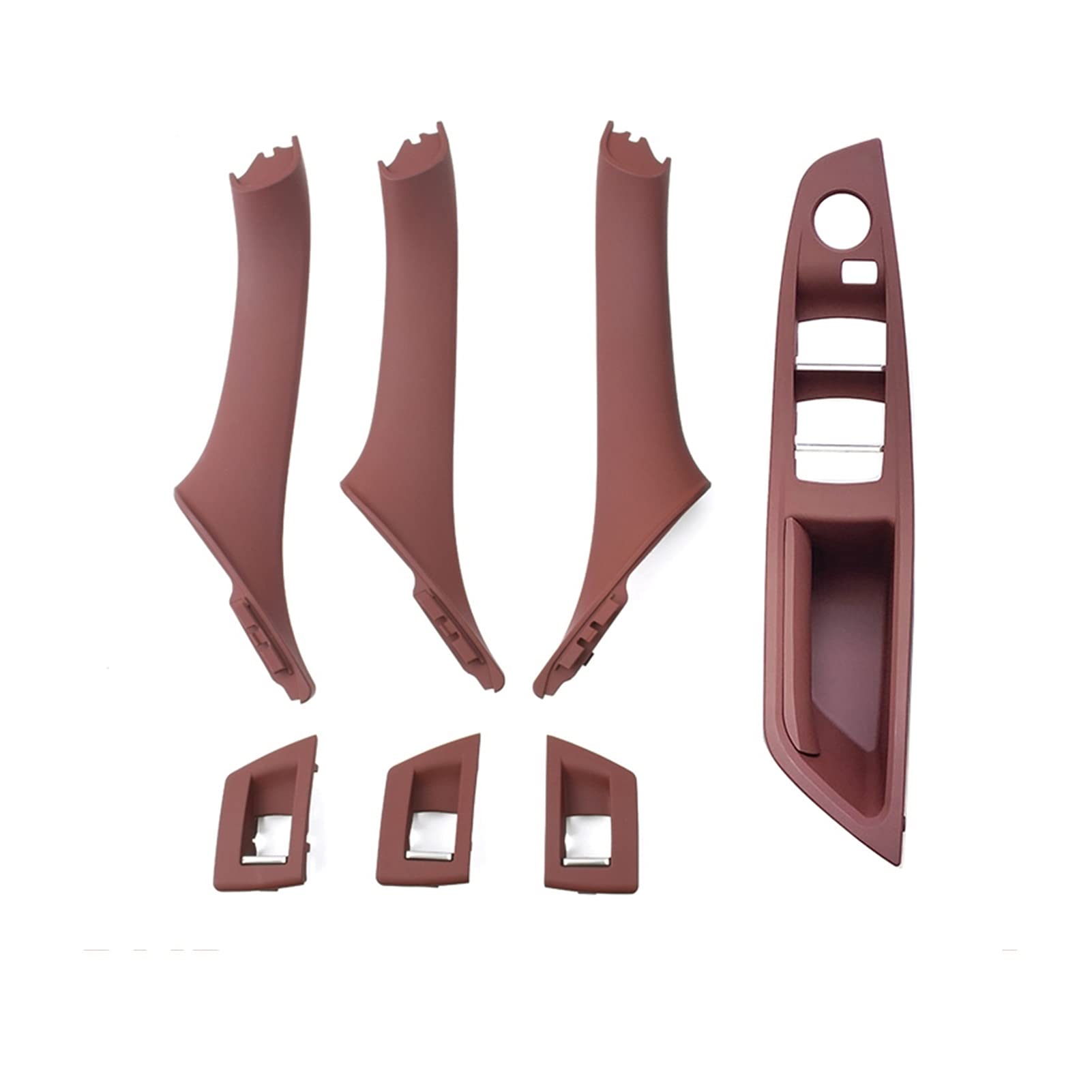 DOFABI Rechtes Lenkrad RHD Innentür Armlehne Zuggriff Set, for, for 5 Series F10 F11 520i 523i 525i 528i 535i 2009-2016 Türgriff(RHD Red Brown)