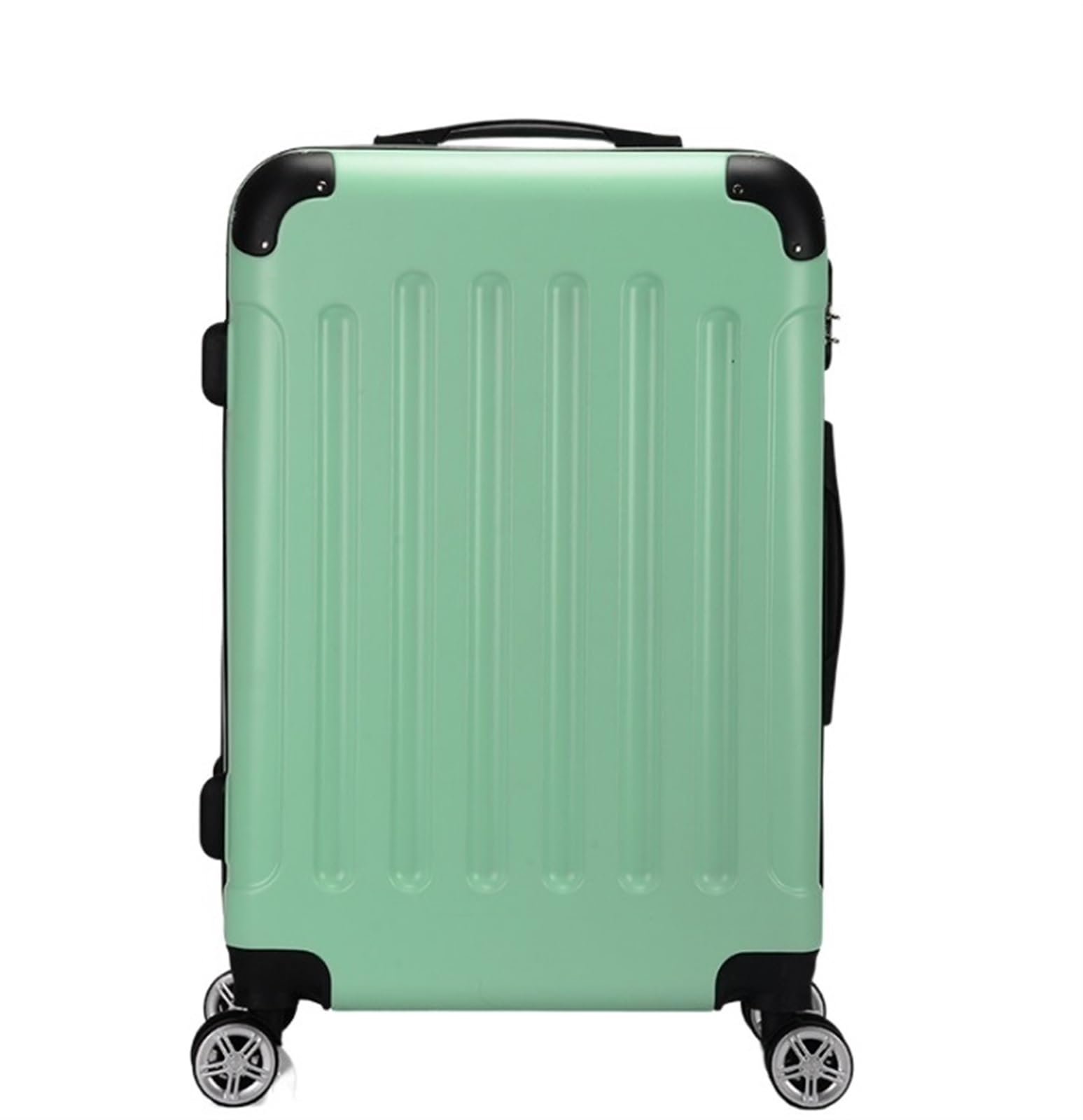 Koffer Trolley Reisekoffer 20-Zoll-Hartschalenkoffer Für Geschäftsreisen, Tragbare Koffer Mit Rädern Und Doppeltem Reißverschluss Koffer Gepäck Rollkoffer (Color : Grün, Size : 20inch)