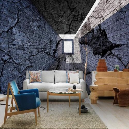 Nostalgische Geometrische 3D-Linie 3D Tapete Poster Restaurant Schlafzimmer Wohnzimmer Sofa TV Dekorative Wand-430cm×300cm