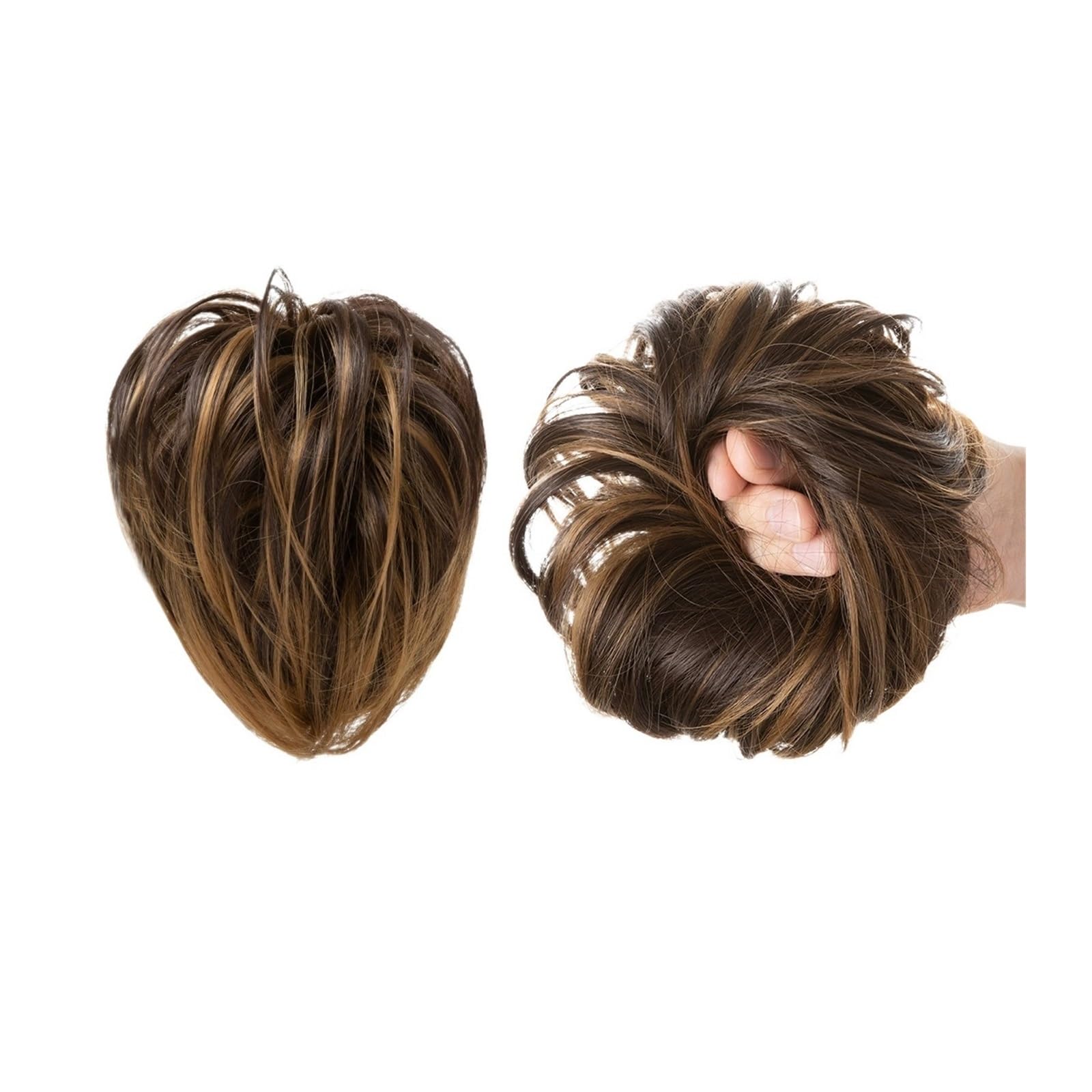 Haarteile Haarknoten Synthetisches Kunsthaar, Dutt, lockiges Band, Haarteil, Haargummi, Scrunchie, Scrunchy Wrap, unordentliches Stück, elastisch, Afro, Chignon, Cheveux, Schwanz, Hochsteckfrisur for