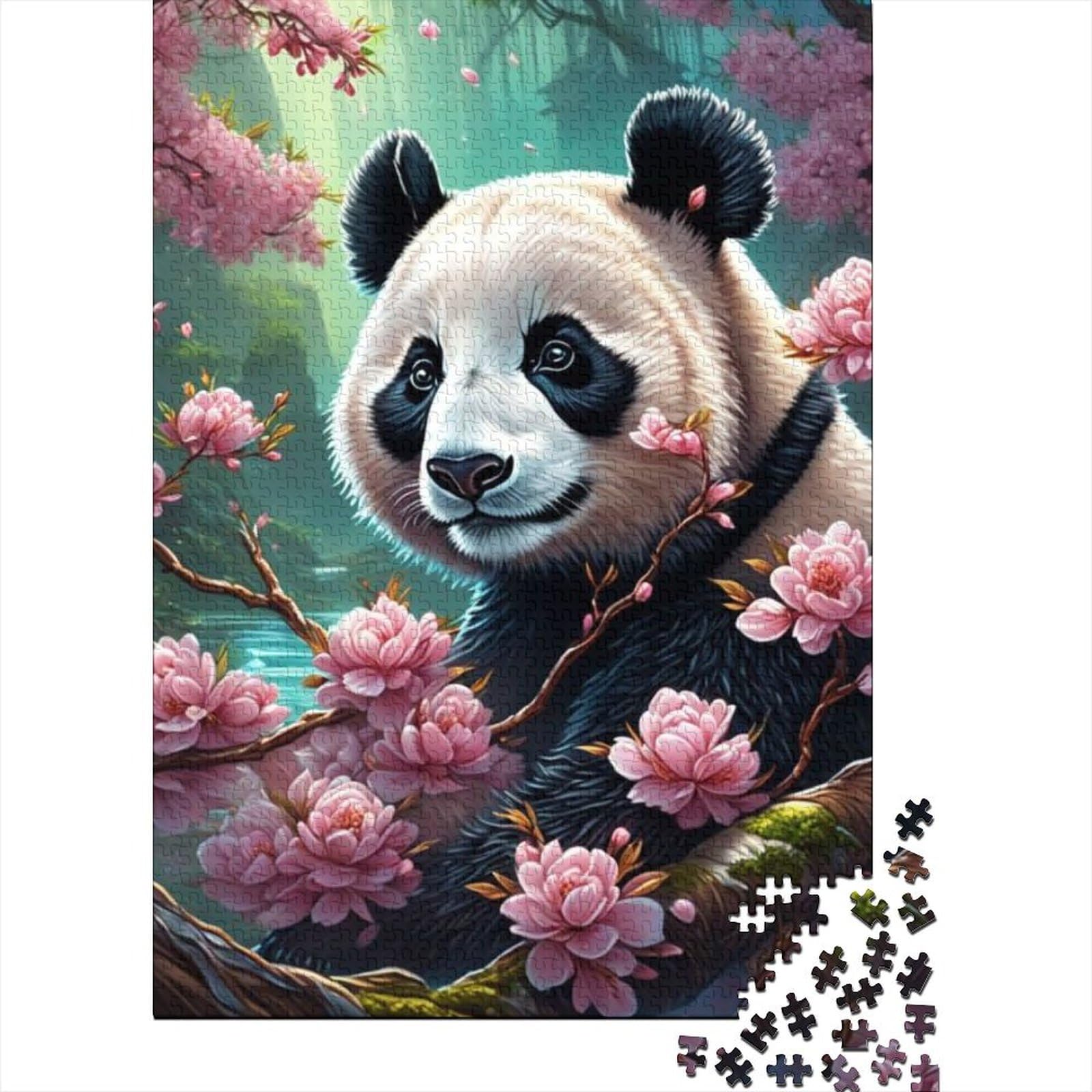 500-teiliges Puzzle für Erwachsene und Teenager, Panda-Puzzle für Erwachsene und Teenager, Holzpuzzle für Erwachsene und Teenager (Größe: 52 x 38 cm)