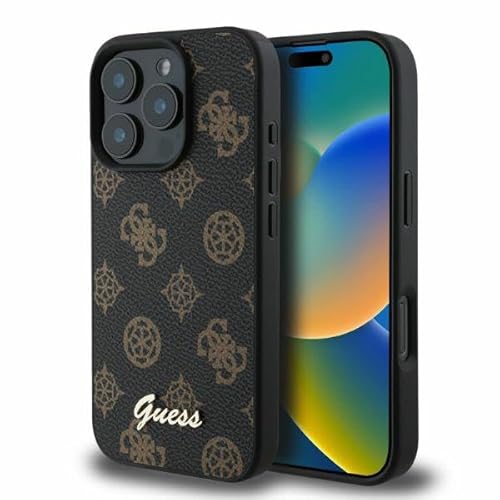 CG Mobile Guess GUHMP16XPGPYSK Hülle für iPhone 16 Pro Max 6.9" Schwarz hardcase Peony Script