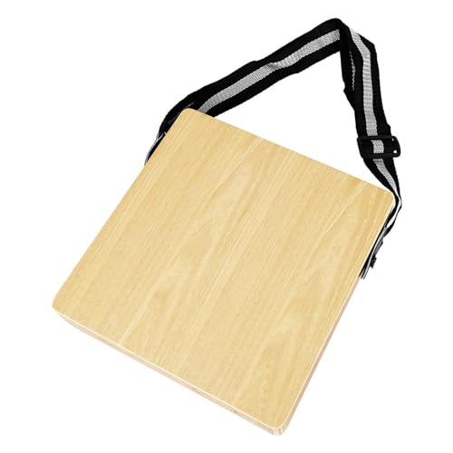 Travel Cajon Flat Hand Drum With Adjusted Strap Easy To Carry Wood Rhythm Wood Hand Drum For Kids Home Performances