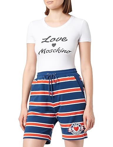 Love Moschino Women's Casual Shorts, Blue RED, 40