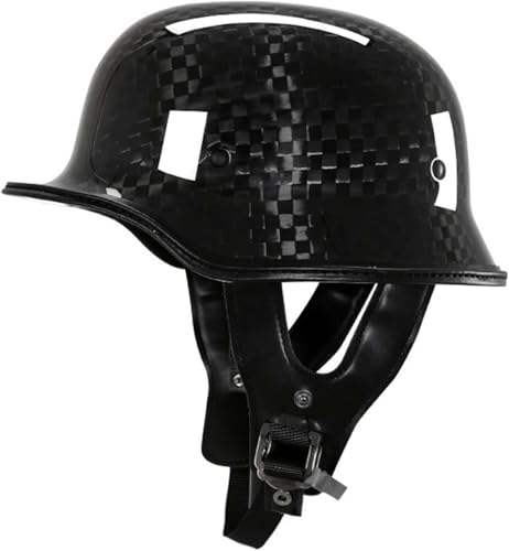 Retro-BOL-Motorrad-Bols-Helm, Jet-Helm Im Deutschen Stil, Mit DOT/ECE-Zulassung Und Herausnehmbarem Innenfutter, Halber Motorradhelm Für Erwachsene, Damen Und Herren D,L59-60CM