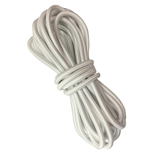 Kajak Paddel Leine, Elastisches Bungee-Seil for Bootskajaks, Paddelleine, Kanu-Angelrutenleine, Surf-Zurrgurt, Dachgepäckträger, dehnbares, aufgerolltes Schlüsselband for Kajaks(White,30M 5mm)