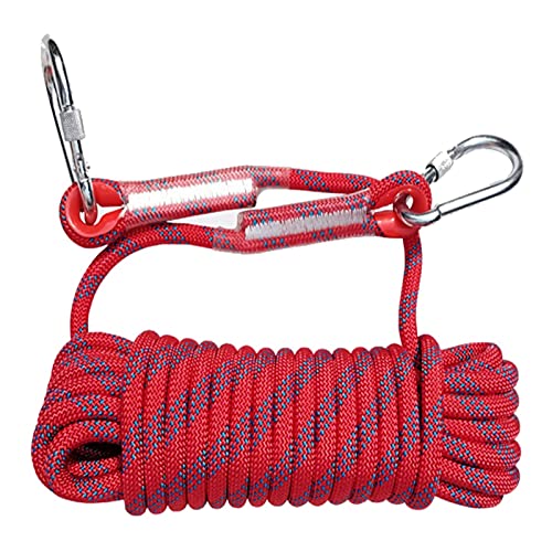 QHY 14MM Kletterseil Sicherheitsseil Climbing Rope Rettungsseil Feuerrettungs-Fallschirm-Seil Für Wanderung Bergsteigen Outdoor Sport Camping (Color : Noir, Size : 10m*14mm)