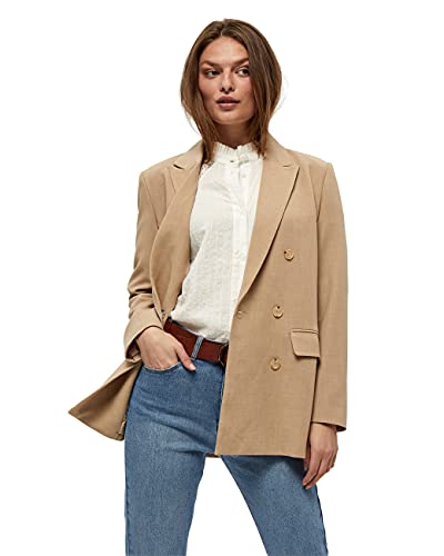 Peppercorn Angelia Polly Blazer | Blazer Damen In Beige | Frühling Blazer Damen Elegant | Größe 40