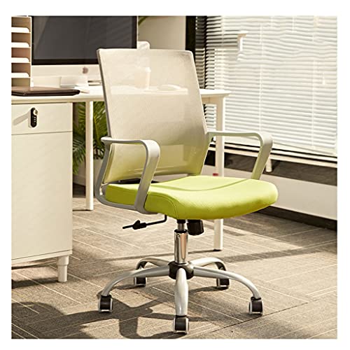 Bürostühle für zu Hause Ergonomischer Bürostuhl mit mittlerer Rückenlehne, Drehstuhl, mit Armlehne und höhenverstellbarem Schreibtischstuhl/Schreibtischstuhl aus Netzgewebe/Stoff für Schlafzimmer Run