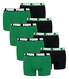 PUMA 8 er Pack Boxer Boxershorts Men Herren Unterhose Pant Unterwäsche, Farbe:035 - Amazon Green, Bekleidungsgröße:XL