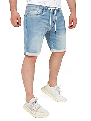 WOTEGA Sweat Jeans Shorts Männer Kurze Hose Sommer Herren Relaxhose Wondershorts Mit Reißverschluss Diego, Blau (Captains Blue 184020), W28