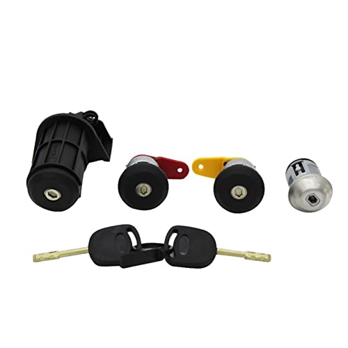 VLZUNO KOMPLETTES Schloss-Set ZÜNDSCHALTER Links RECHTS TÜRSCHLOSS STAMMSCHLOSS, for Ford, KA, for Fiesta, Courier Escort Autotür-Schließzylinder