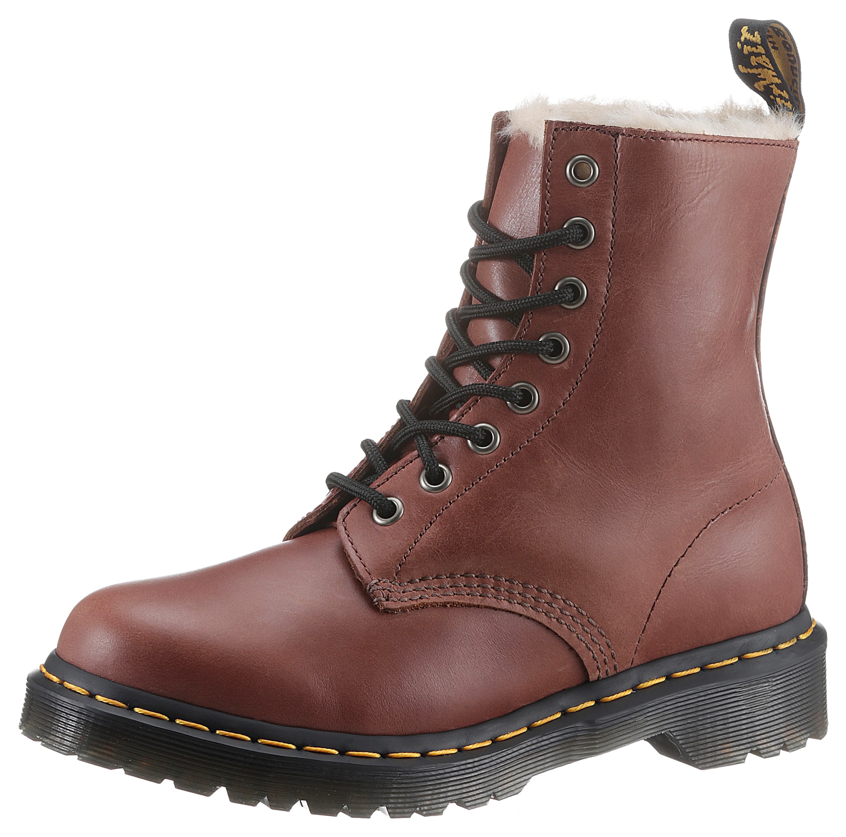 DR. MARTENS Schnürboots "1460 Serena", Chunky Boots, Plateau Schuh, Boots mit Warmfutterausstattung