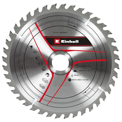 kwb by Einhell HM-Sägeblatt (Ø 210 x 30 mm, 40 Zähne, passend für diverse Einhell Tischkreissägen, Zug-Kapp-Gehrungssägen und Kapp-Gehrungssägen)