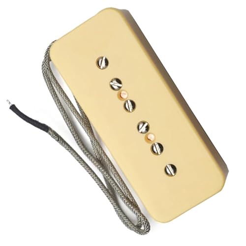 Gelbe E-Gitarren-Humbucker-Hals-Tonabnehmer-Ersatzteile mit verstellbaren Schrauben Single-Coil-Tonabnehmer