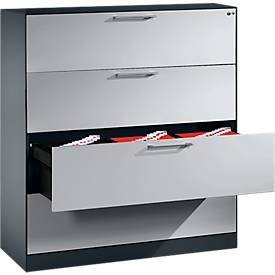 Hängeregistraturschrank ASISTO C 3000, 4 Schubladen, 2- oder 3-bahnig, B 800/1200 mm