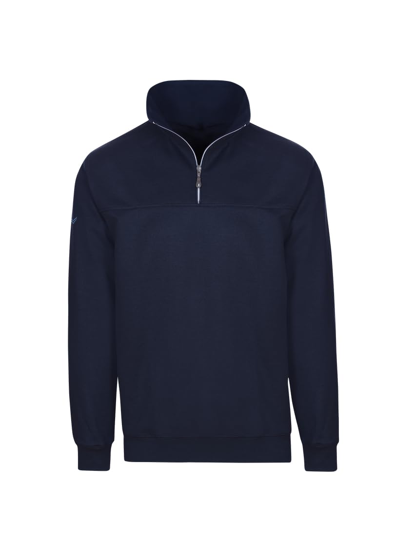 Trigema Herren 674801 Sweatshirt, Blau (Navy 046), XXXX-Large (Herstellergröße: 4XL)