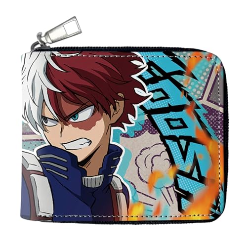 RYNDEX My He-ro Academ-ia Anime Wallets, Süß Spaß Einzigartig Karten Portemonnaie, Mädchen Geldtasche mit Münzfach und Geldscheinfach(Color:Multicolor 2)