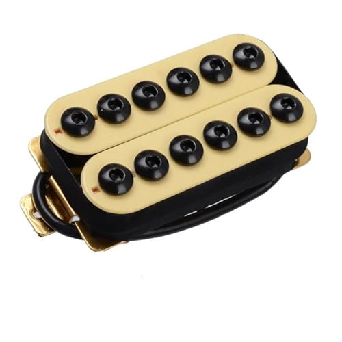 Einstellbare Metall-Doppelspulen-Tonabnehmer Für E-Gitarre, Humbucker Punk, Gebrochenes Weiß e gitarren tonabnehmer (Color : Neck Pickup)