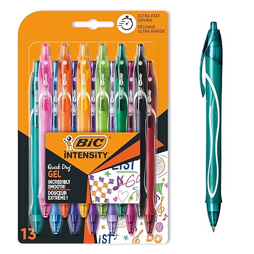 BIC Gel-ocity Quick Dry Gelschreiber, schnell trocknend Pack of 13 farblich sortiert