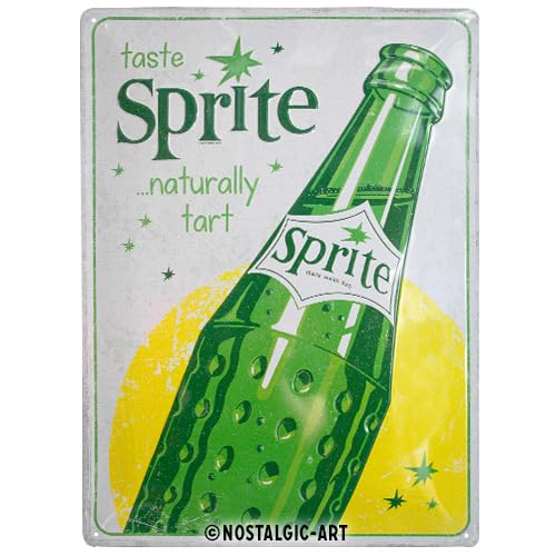 Nostalgic Art 23305 Sprite – Bottle –Special Edition – Geschenk-Idee als Bar-Zubehör Retro Blechschild, aus Metall, Vintage-Design zur Dekoration