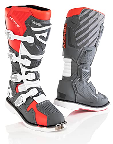 Acerbis X-Race Motocross Stiefel Grau/Rot 44